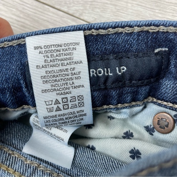 Lucky Brand Mid Rise Denim Roll Up Shorts Size 25 - Picture 6 of 9